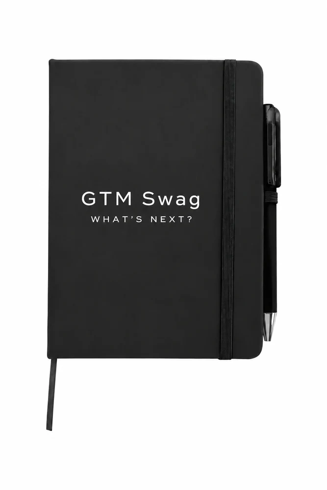 Notebook + Joy Pen, shown with example personalization